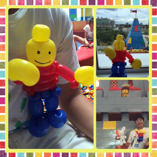 Lego minifigurine balloon sculpture