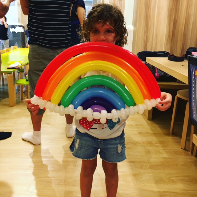 Rainbow Balloon Sculpture