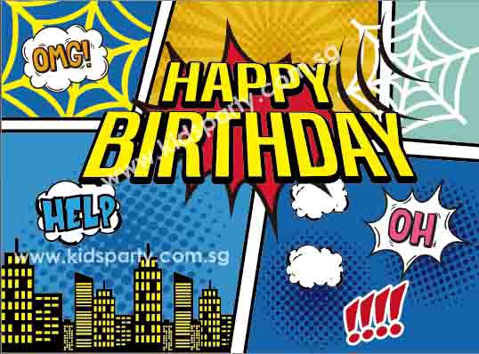 superhero birthday banner