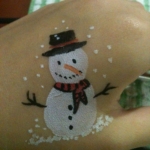 Snowman handpainting