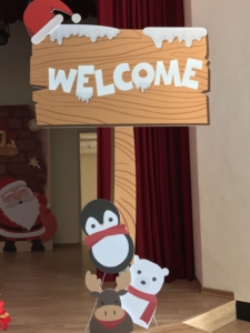 Christmas welcome sign