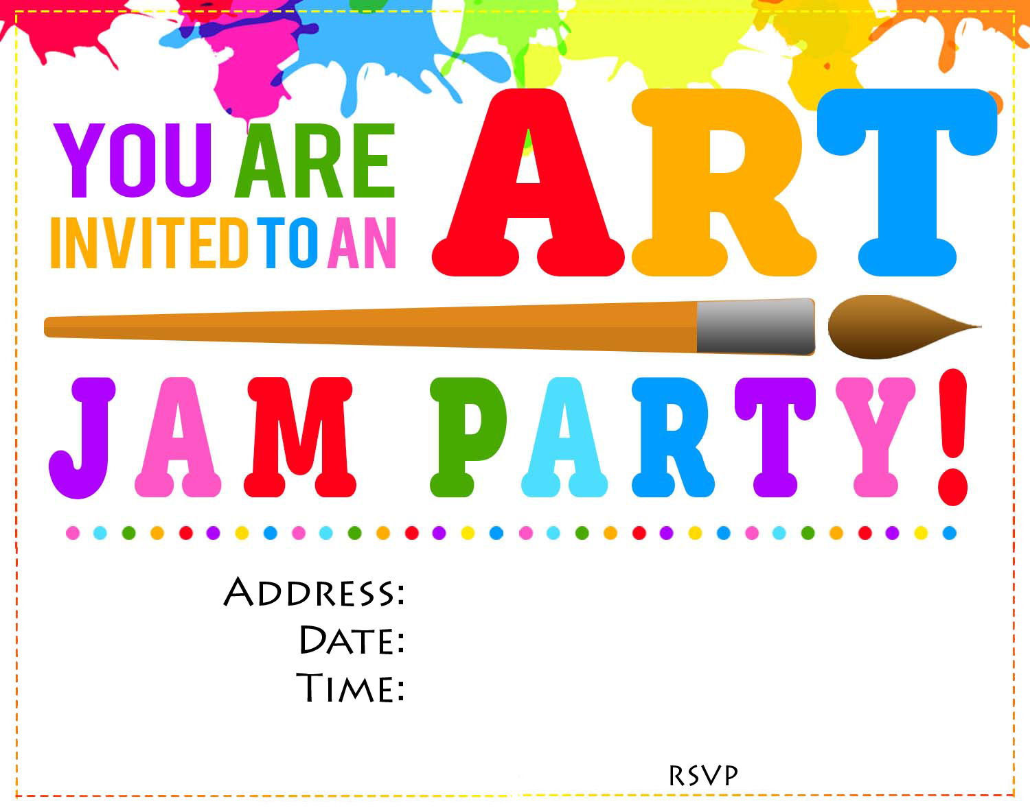art theme art jam invite