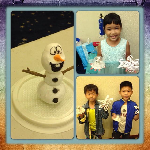 Snow globe making working and snowflakes making art & craft