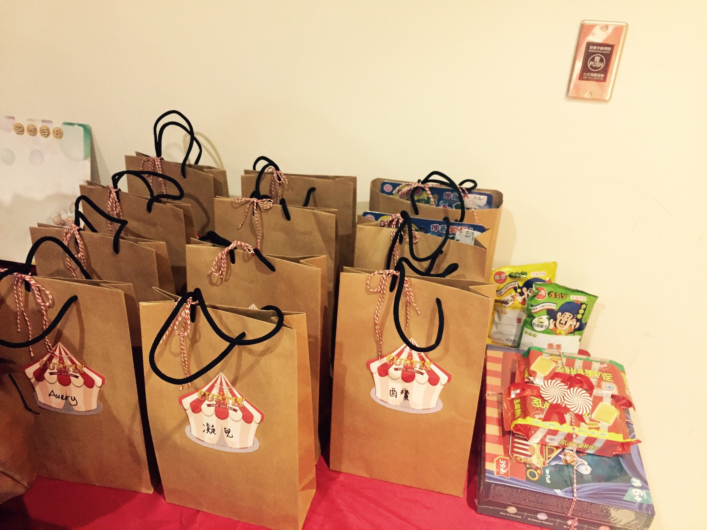 Carnival Themed Goodie bags