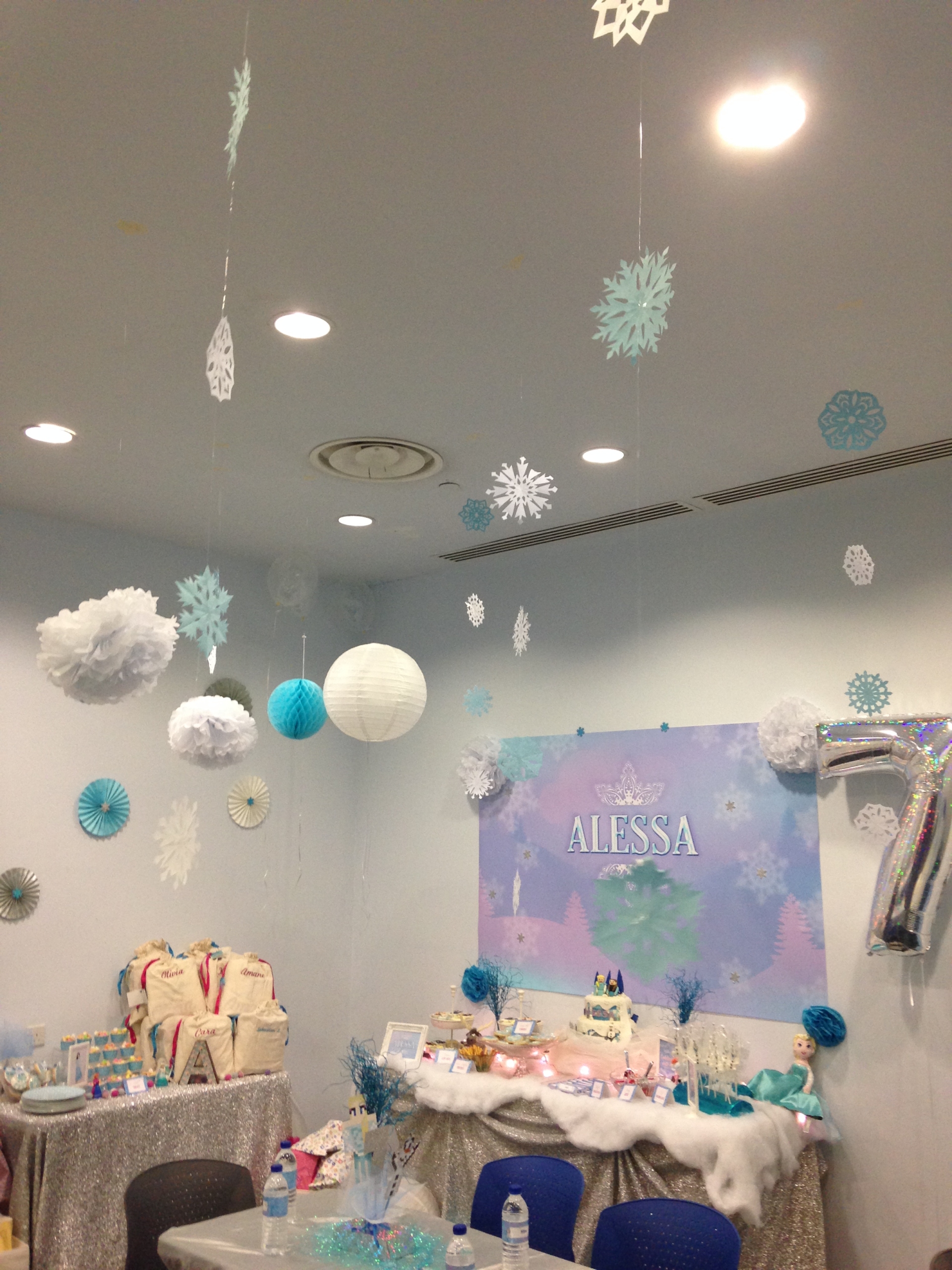 snowflake and snowball decor