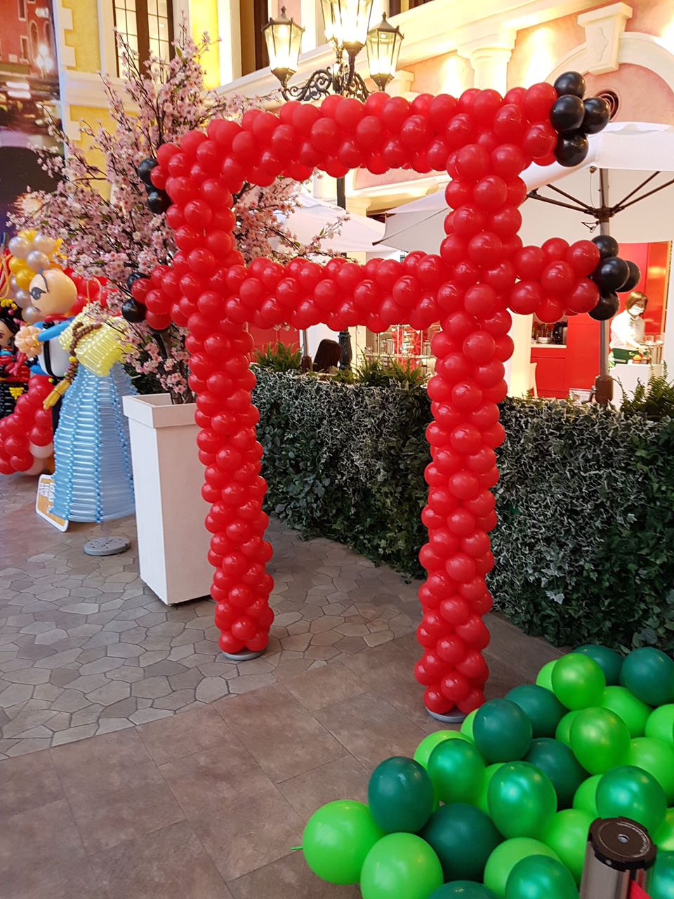 Around the World Theme Balloon Exhibit Japanese Temple Gate