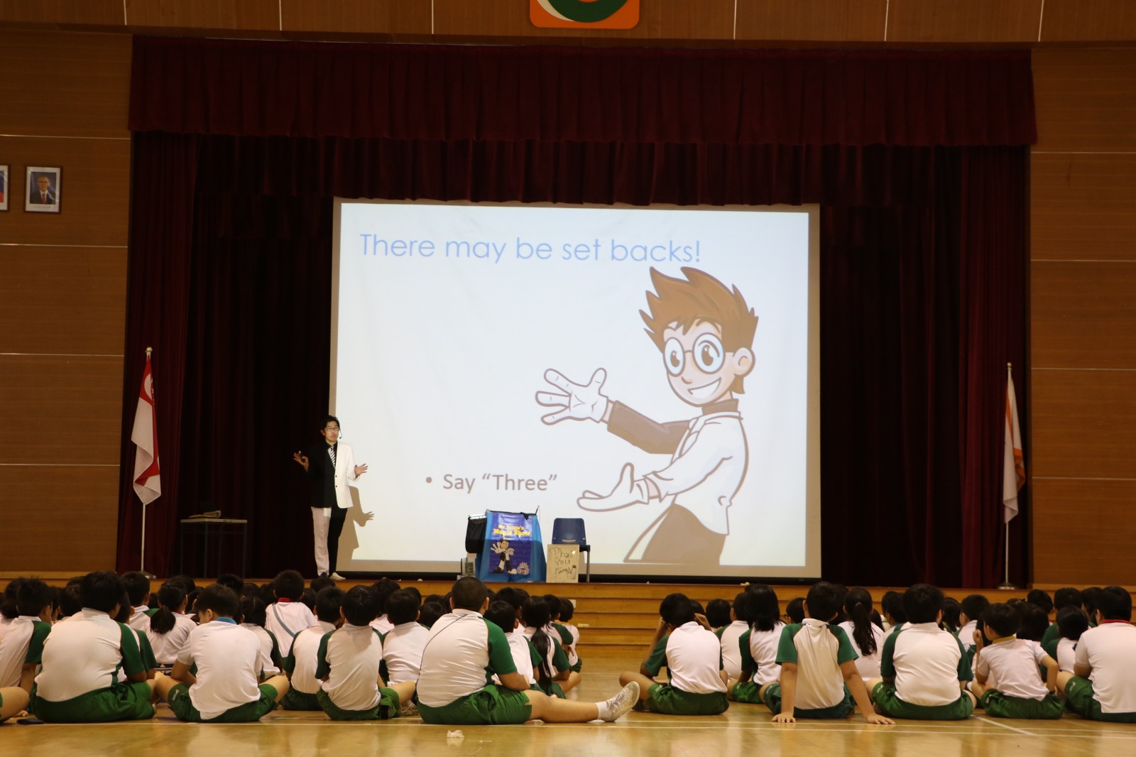 Mr Bottle's Magic Show at school assembly