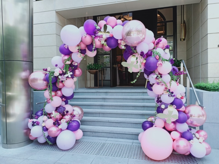 organic flower purple arch