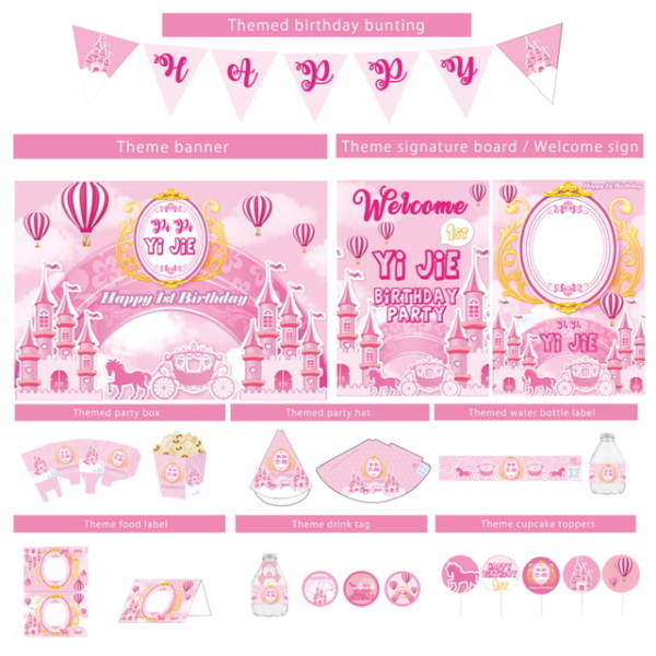 princess theme DIY party decorations