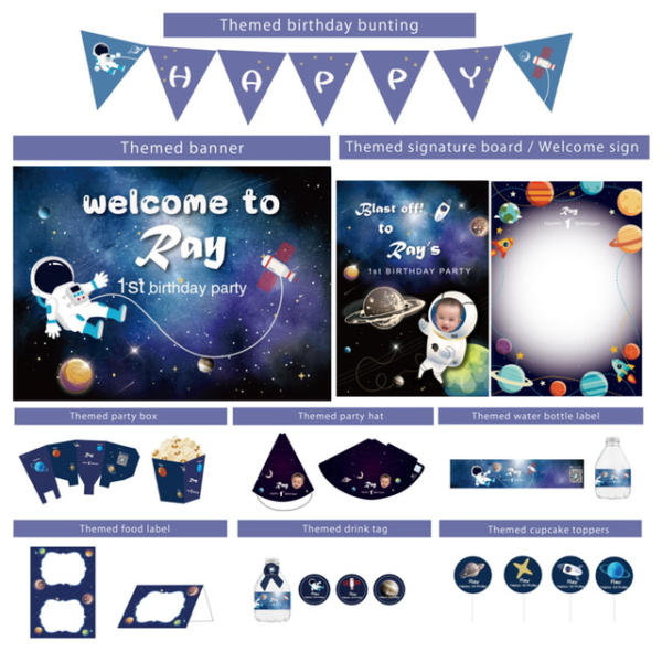 space astronaut theme party decorations