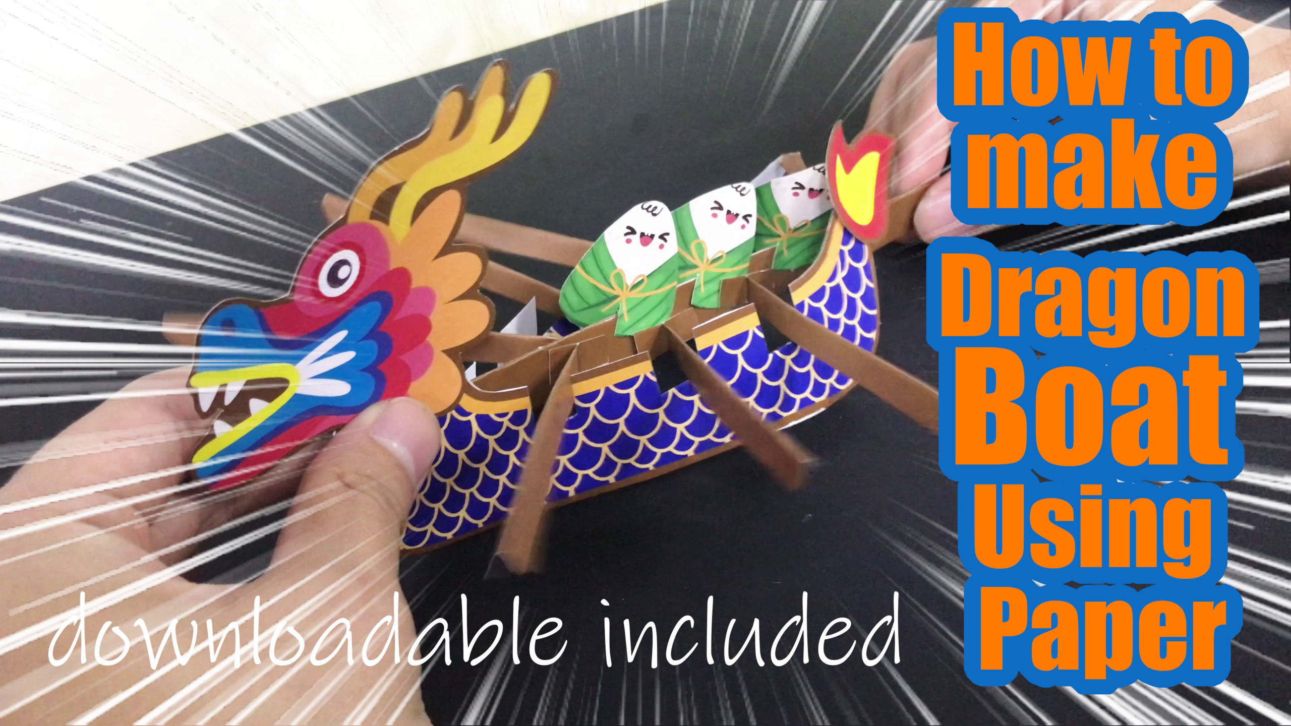 dragon boat papercraft printable