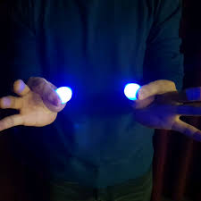 light from finger tips